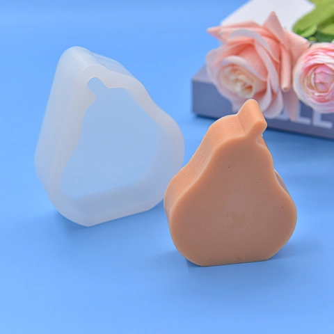 Fruchtform Silikonform Birne Zitrone DIY Backen Seife Kerze Wachs Gips Handgemachtes Handwerk Küchenwerkzeug