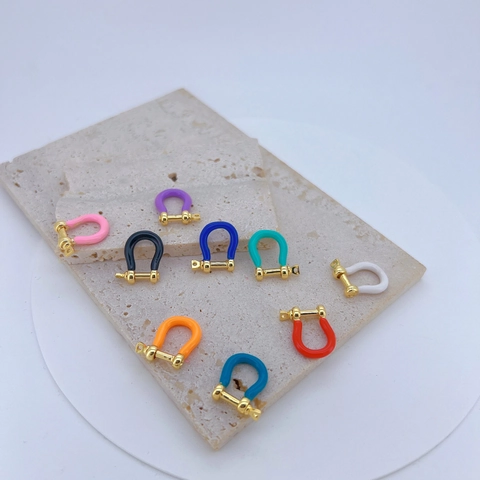 Connettore A Grillo A Forma Di U In Ottone Smaltato Placcato Oro Per La Creazione Di Collane E Bracciali Fai Da Te Accessorio Per Gioielli