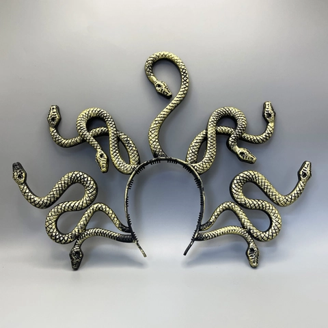 Cerchietto Serpente Medusa Copricapo Costume Halloween Plastica Texture Squame Realistica Per Festa Cosplay Mascherata