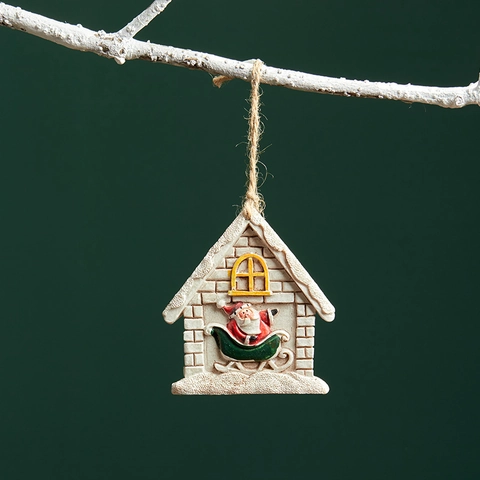 Decorazioni Da Appendere Casa Natale Resina Babbo Natale Pupazzo Di Neve Rilievo Albero Feste Dipinto A Mano Arredo Casa