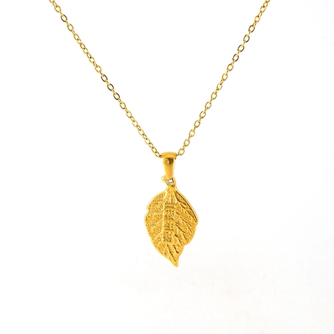 Blad Hanger Ketting 18K Verguld Roestvrij Staal Minimalistisch Ins Stijl Elegant Sieraden Cadeau Voor Vrouwen