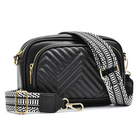 Women's Retro Quilted Crossbody Bag PU Leather Small Square Shoulder Bag Colorblock Woven Strap Fashion Commuter Handbag
