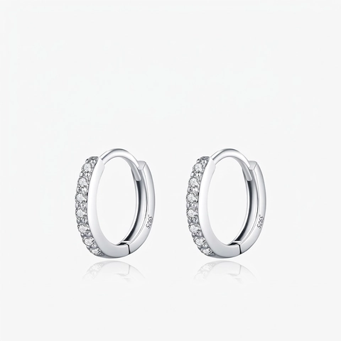 D Color Moissanite 925 Sterling Silver Hoop Earrings For Women Sparkling Elegant High-end Jewelry With GRA Certificate