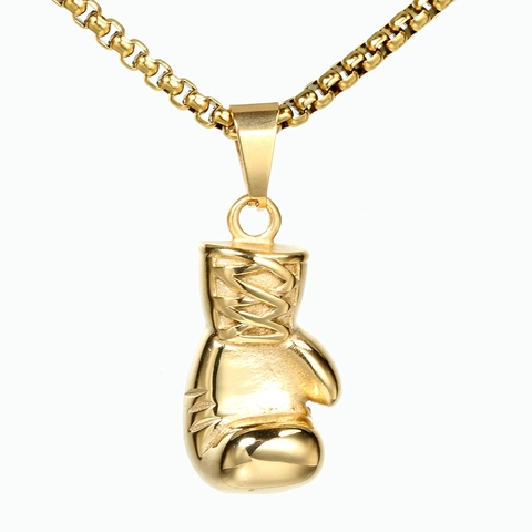 Stainless Steel Boxing Glove Pendant Only Without Chain Retro Hip Hop Sporty Style Metal Jewelry Pendant For Men Women