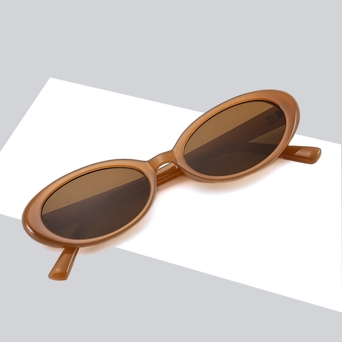 Gafas De Sol Ovaladas Retro Protección UV400 Montura PC Lentes AC Moda Streetwear Unisex