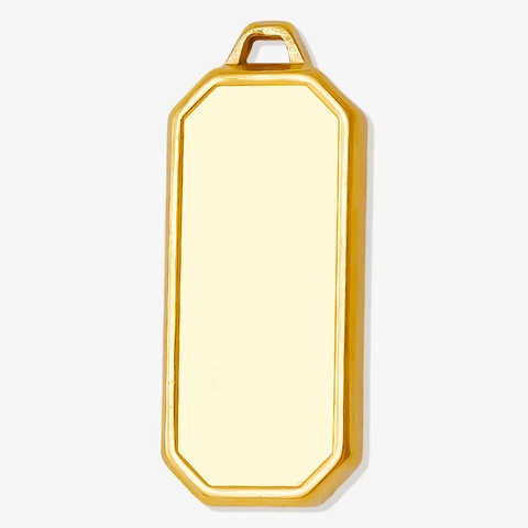 Colgante En Blanco Octágono Rectángulo Acero Inoxidable 304 Para DIY Joyería Etiqueta Metal Simple Chapado Oro Moda