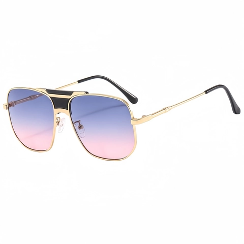 Occhiali Da Sole Aviatore Montatura In Metallo Protezione UV400 Retro Oversized Lenti Sfumate Per Guida All Aperto Moda Unisex