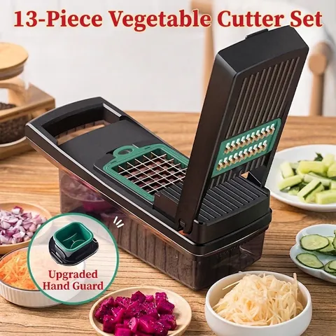 Tritaverdure Multifunzionale Mandolina Affettatrice Plastica Acciaio Inossidabile Manuale Dadini Affettare Grattugiare Per Cucina