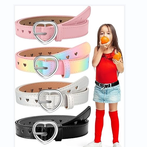 Cintura In Pelle PU Da Donna Con Fibbia A Cuore E Fori A Cuore Traforati Cintura Versatile Per Jeans Stile Dolce