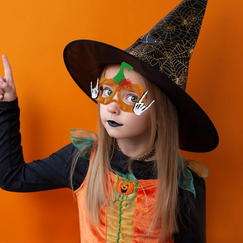 Occhiali E Cerchietto Per Festa Di Halloween Plastica Glitter Zucca Pipistrello Fantasma Cappello Da Strega Accessori Per Costumi Per Bambini Adulti
