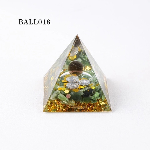 Natürliche Kristallkies Orgon Pyramide Harz Heilenergie Stein Dekorative Schreibtisch Ornament Geometrische Edelstein Büro Home Decor Geschenk