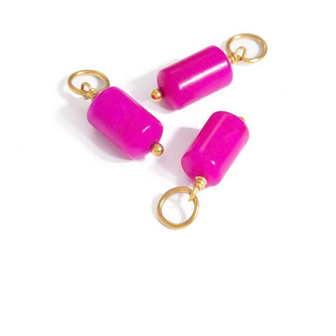 Ciondoli Cilindrici In Pietra Naturale Acciaio Inossidabile Impermeabile Ipoallergenico Forniture Per Gioielli Per Creazione Collane Bracciali DIY