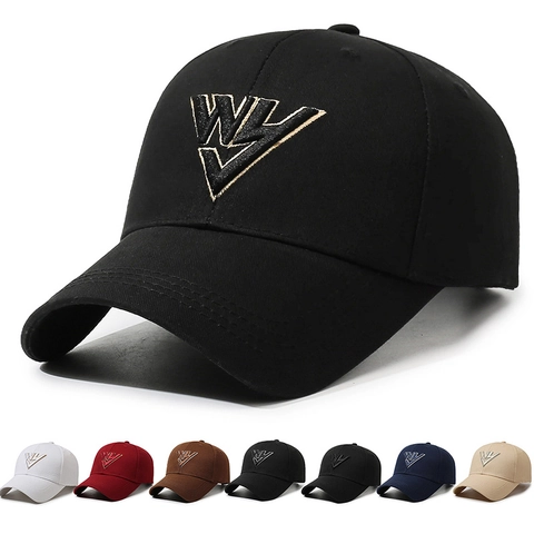 Baseball Cap Cotton Embroidered Letter Logo Adjustable Curved Brim Sun Protection Casual Fashion Sport Hat Unisex