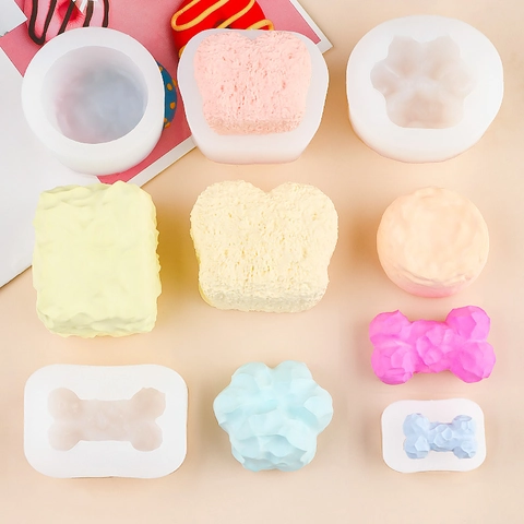 Stampi In Silicone Per Pasticceria Fai Da Te E Artigianato Forma Osso Zampa Di Gatto Per Cioccolato Torta Candela Resina Sapone