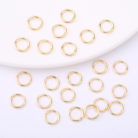 Open Jump Rings Copper Gold Plated Connecting Rings For DIY Jewelry Making Findings Components Long Lasting Color Plating