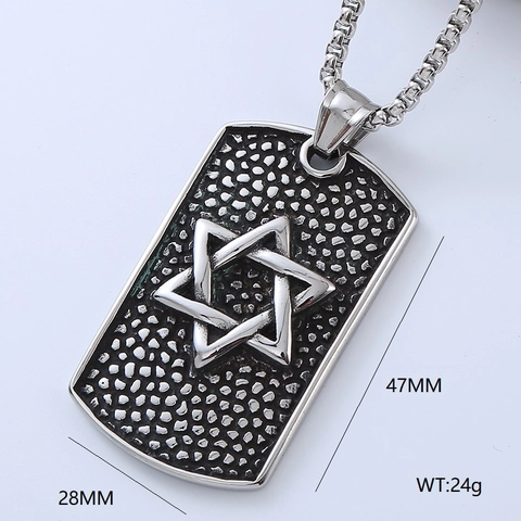 Collana Con Pendente In Acciaio Inossidabile Vintage Punk Hip Hop Gotico Leone Stella Chitarra Teschio Croce Ancora Uomo