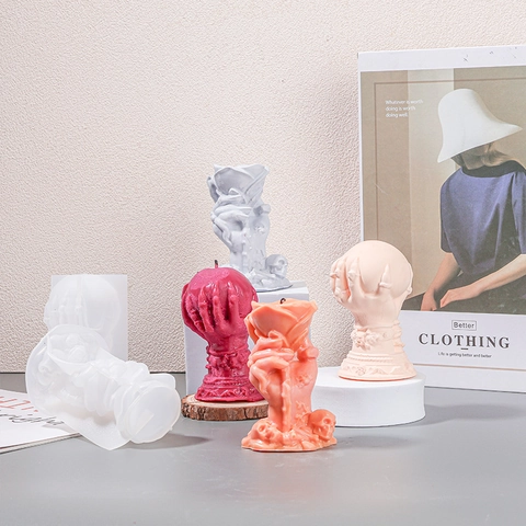 Skelett Geisterhand Silikonform Für Halloween Kerze Seife DIY Basteln Gotische Rose Herz Heimdeko Handwerk