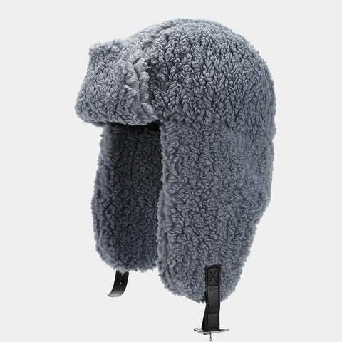 Winter Trapper Hat Women Sherpa Fleece Thickened Warm Bomber Hat With Ear Flaps Windproof Outdoor Skiing Fashion Cap