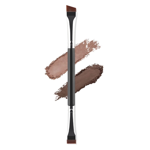 Doppelseitiger Augenbrauenpinsel Und Flacher Eyeliner Pinsel Mit Synthetischen Nylonborsten Holzgriff Augen Make Up Tool