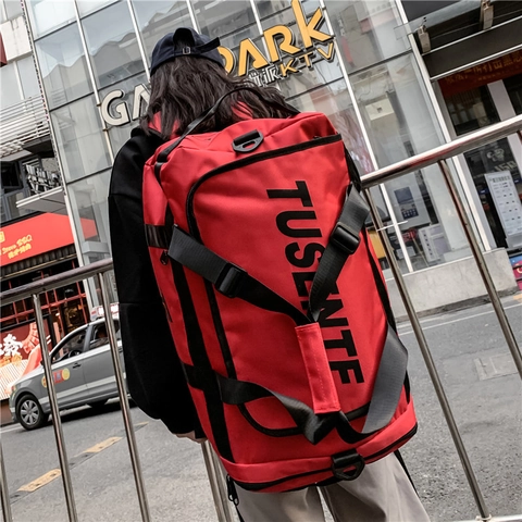 Mochila De Tela Oxford De Gran Capacidad Bolsa De Viaje Multifuncional Bolso De Mano Streetwear Tendencia Unisex Bolsa De Deporte Fitness