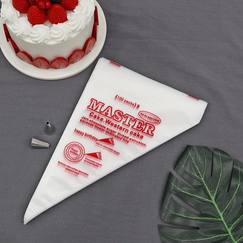 Disposable Piping Bags PE Food Grade Thickened Anti-Slip Pastry Bags For Cake Decorating Baking Dessert Cupcake