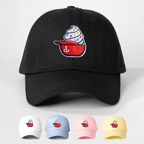 Gorra De Béisbol Con Bordado De Helado Ajustable Sombrero De Sol Para Exterior Casual Unisex