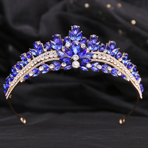 Corona Da Sposa Tiara Lega Strass Cristallo Scintillante Matrimonio Compleanno Festa Accessori Per Capelli Donne Elegante