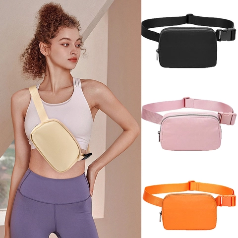 Waterproof Polyester Fanny Pack Waist Bag For Men Women Sports Running Adjustable Strap Minimalist Chest Bag Crossbody
