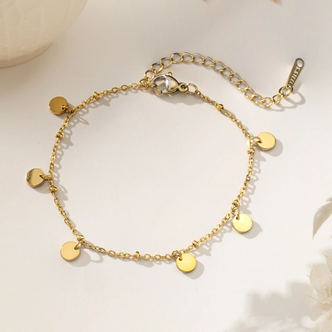 Pulsera de Acero de Titanio con Colgante de Corazón Estrella de Mar Concha Diamante de Imitación Perla Artificial