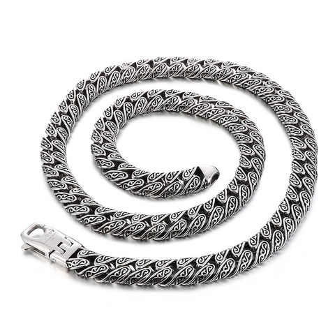 Collana A Catena Vintage In Acciaio Inossidabile 316L Gioielli Punk Hip Hop Retro Da Uomo