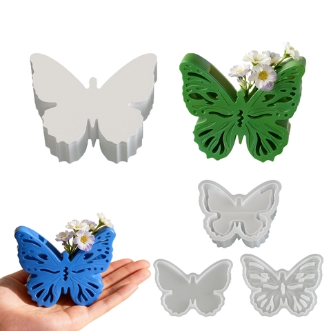 Butterfly Silicone Mold For Resin Casting Hollow DIY Storage Box Vase Desktop Ornament Home Decor