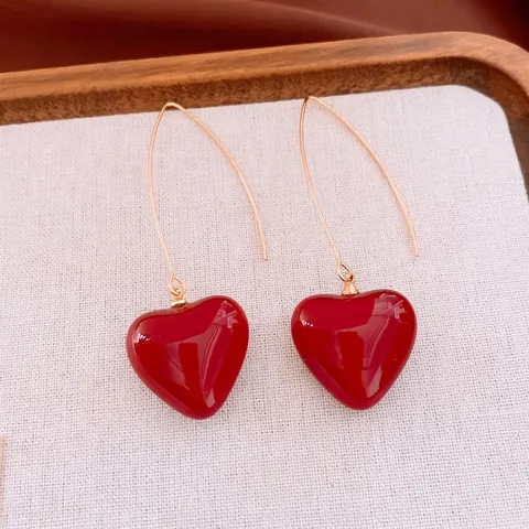Pendientes Colgantes De Corazón Con Poste De Plata De Ley 925 Y Perla Artificial De Imitación Joyería Elegante Para Mujer