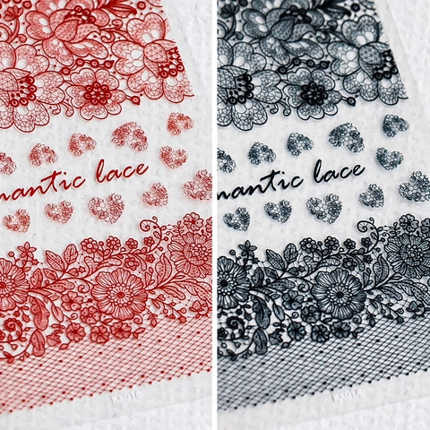 Adesivi Per Unghie In Pizzo Romantico Ultra Sottili Floreali Cuore Autoadesivi Decorazione Manicure Per Donne