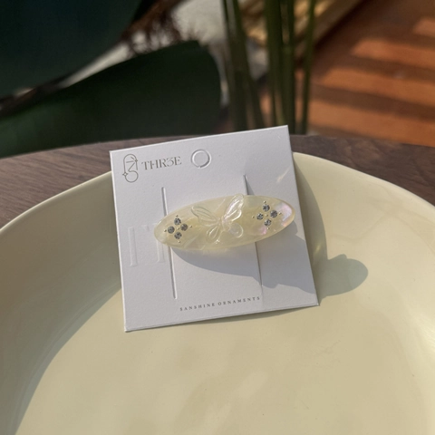 Haarklammer Aus Acetat Mit Strass Schmetterling Oval Transparent Enkel Schnabel Clip Elegant Süß Kopfschmuck Für Frauen