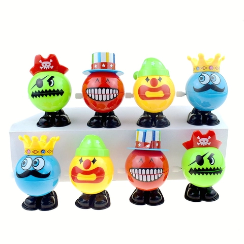 Halloween Juguetes de Cuerda Saltando Pirata Payaso Rey Figuras Dibujos Animados Plástico Broma Juguetes para Niños Fiesta Regalo Decoración