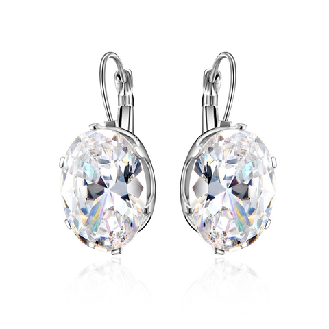 Eleganti Orecchini a Monachella con Strass Ovali in Lega per Donna Moda Stile Coreano Orecchini Pendenti con Pietre Preziose Gioielli