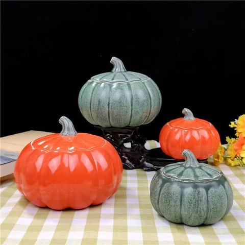 Tarro De Té De Cerámica Forma Realista De Frutas Verduras Calabaza Manzana Lichi Rosa Frasco De Almacenamiento Decorativo