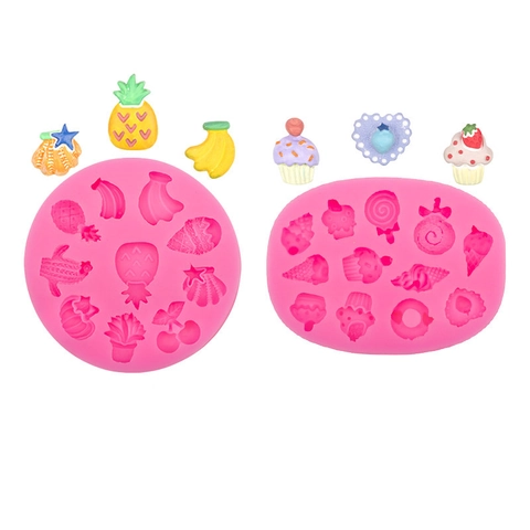 Tropische Früchte Und Süße Desserts Silikonformen Für Tortendekoration Fondant Schokolade Harz DIY Handwerk Backwerkzeuge