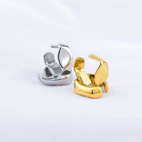 Irreguläre Geometrische Ear Cuffs Ohne Ohrloch Edelstahl Flüssigmetall Minimalistischer Unisex Schmuck