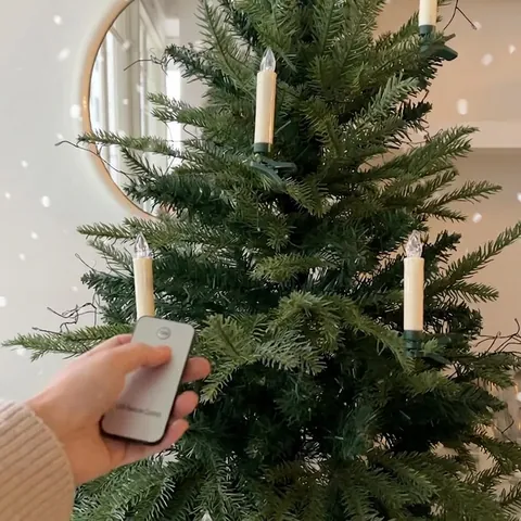 Led Weihnachts Kerzenlichter Mit Fernbedienung Warmweiß Simulation Flamme Clip An Weihnachtsbaum Dekorationen Feiertag Party Dekor Kunststoff