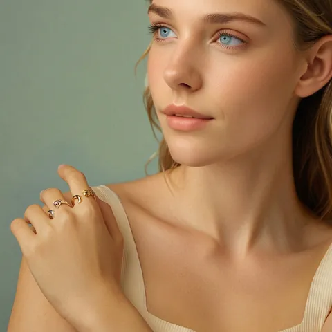 Authentic S925 Sterling Silver Fox Open Ring For Women Adjustable Animal Design Individuality Polished Fashion Finger Ring Jewelry