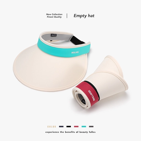 Visiera Donna Cappello UPF 50+ Protezione UV Tesa Larga Pieghevole Raso Di Ghiaccio Top Vuoto Estate Outdoor Spiaggia Regolabile