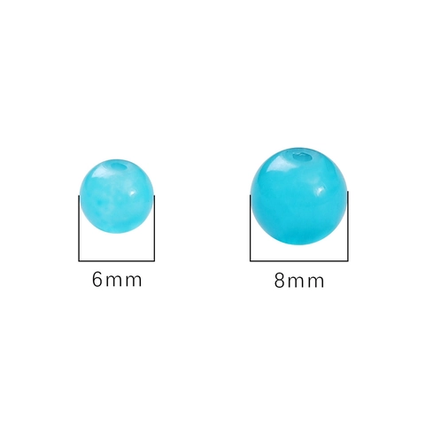 Ronde Glazen Kralen Gelei Kleur Imitatie Jade Losse Kralen Voor DIY Armband Ketting Sieraden Maken Accessoire