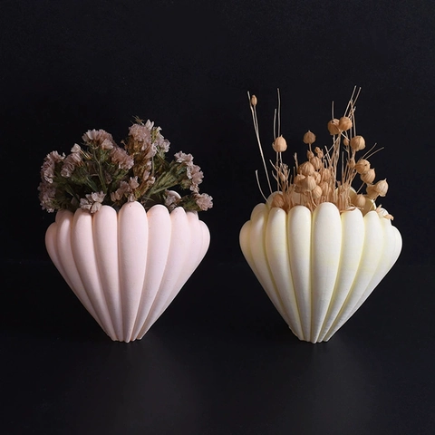Shell Shape Silicone Mold DIY Resin Casting Plaster Aromatherapy Candle Scallop Artificial Pearl Storage Box Flower Pot Craft Tool