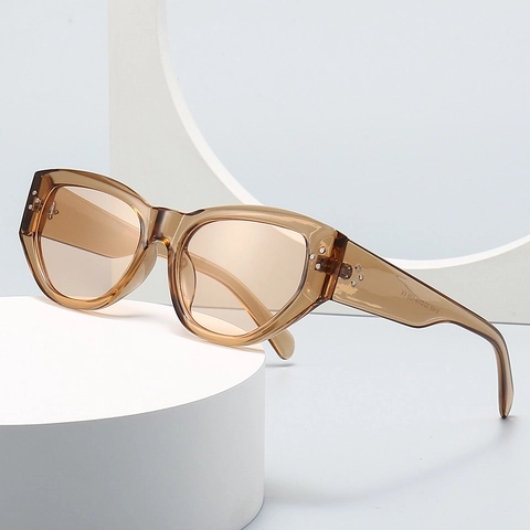 Cat Eye Sonnenbrille Kunststoffrahmen AC Gläser UV400 Schutz Vintage Retro Streetwear Mode Damen Brillen