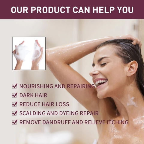 Sapone Shampoo Scurente Polygonum Multiflorum Ingredienti Naturali Nutriente Riparatore Per Capelli Grigi Uomo Donna