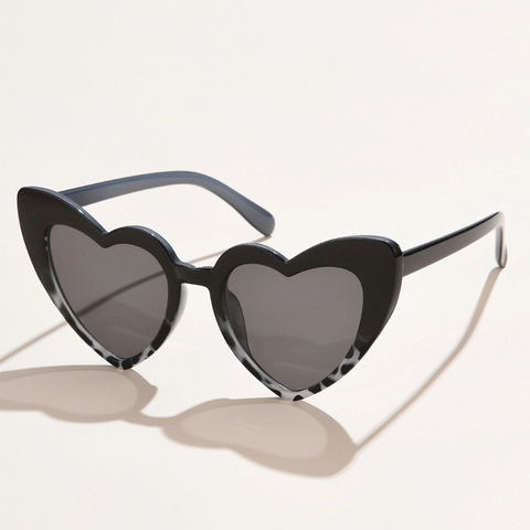 Herz Sonnenbrille Damen Mode Retro Großer Rahmen PC Material UV400 Schutz Party Festival Harajuku Stil Accessoire