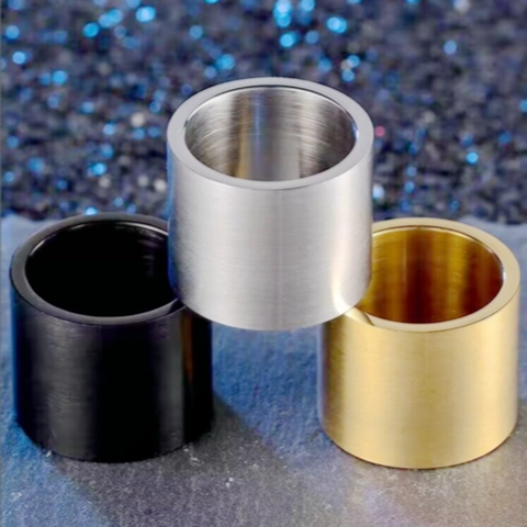 Titanstahl Band Ring Für Männer Mode Einfache Polierte Matte Oberfläche Fingerring Schmuck