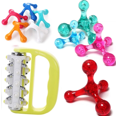 Handheld Manual Body Massager Roller For Muscle Relief Neck Shoulder Back Leg Plastic Trigger Point Relaxation Tool