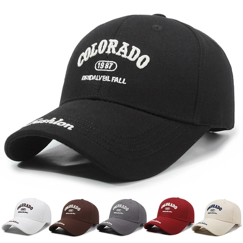 Baseball Cap Cotton Colorado 1987 Embroidery Sun Protection Vintage Adjustable Curved Brim Hat For Men Women